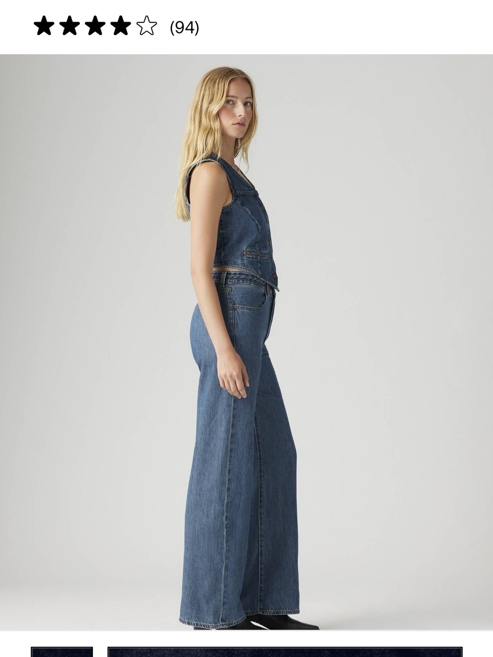 Levi's Wide-Leg Jeans in Mid Blue Wash